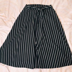 Aline Black Pinstriped Skirt